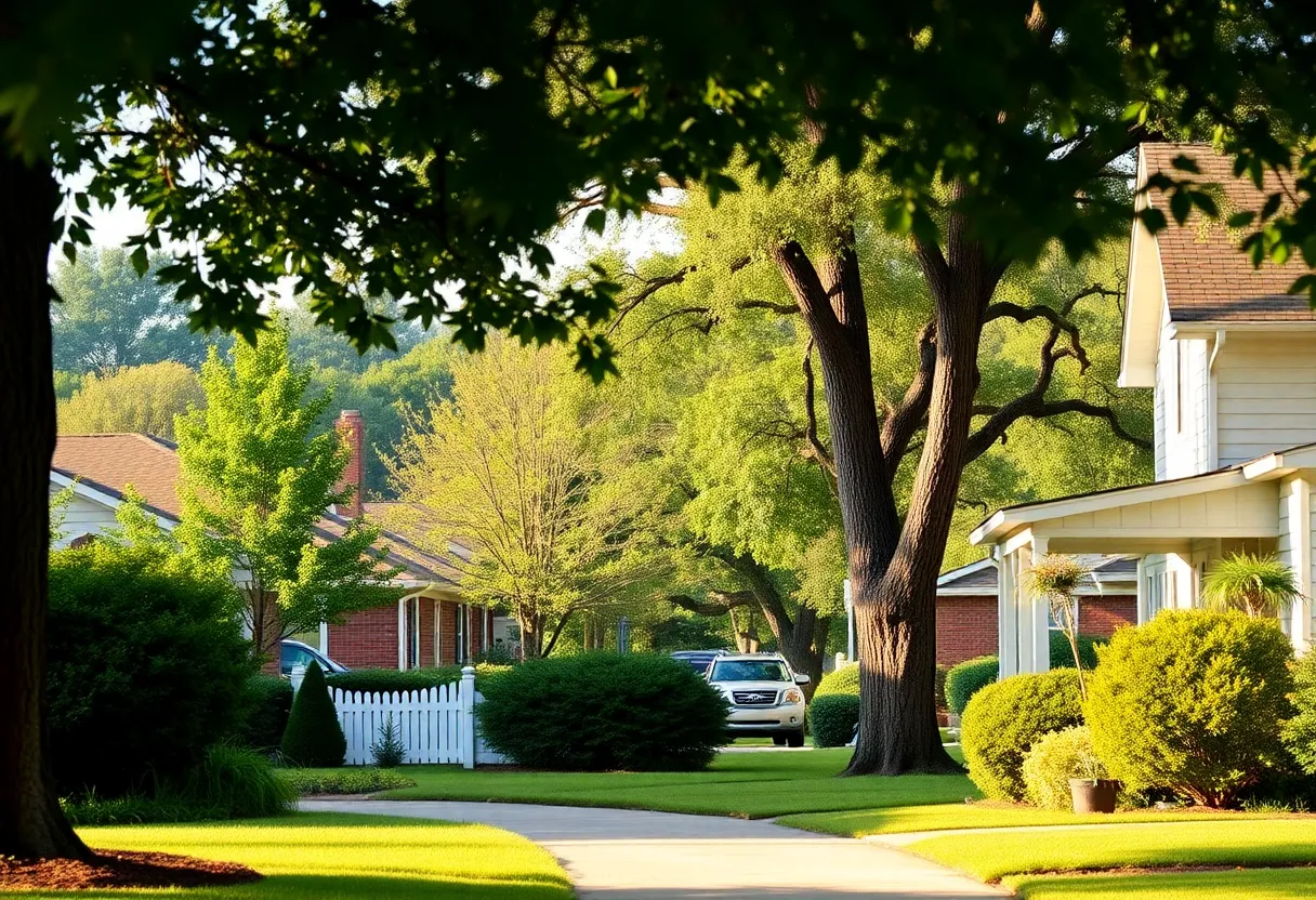 A peaceful neighborhood in Aiken County, South Carolina