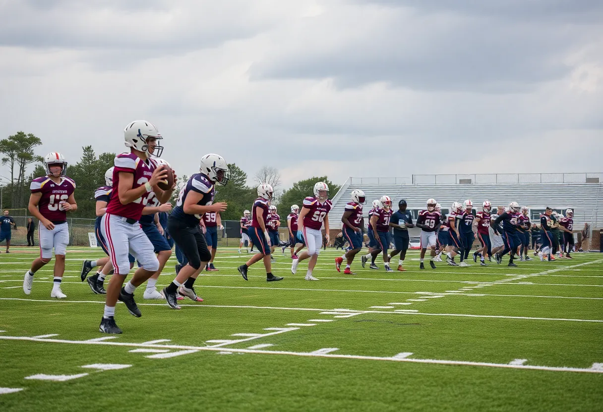 High school football teams competing at Aiken County jamborees