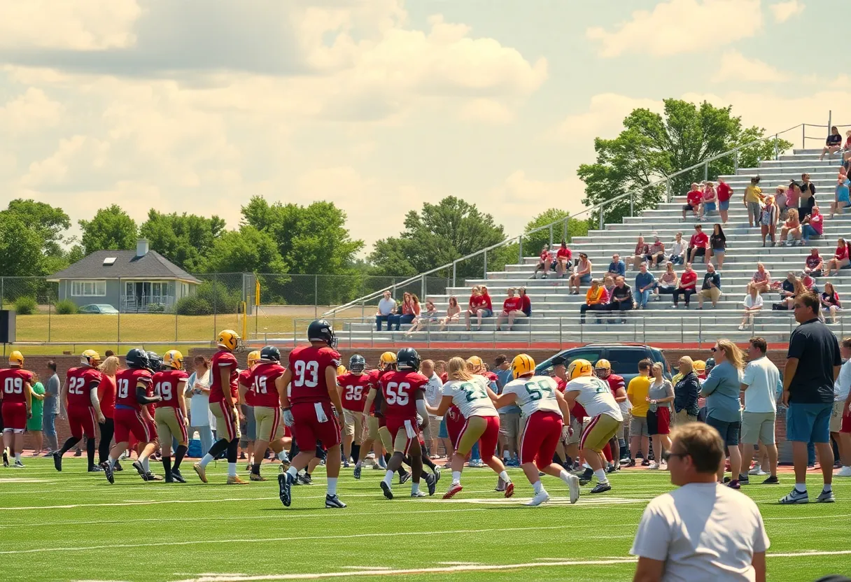 High school football teams competing during the Aiken County Jamboree