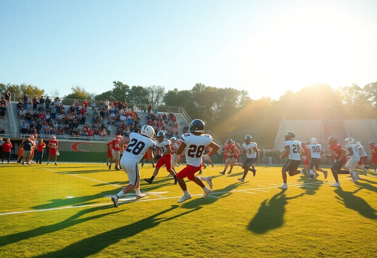 High school football teams Blackville Hilda and Ridge Spring Monetta in action