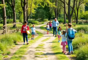 Interactive outdoor learning trail designed for children at Smith-Hazel Park