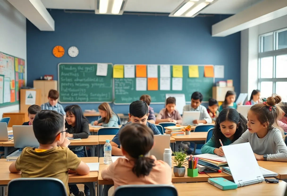 Students engaging in innovative classroom activities