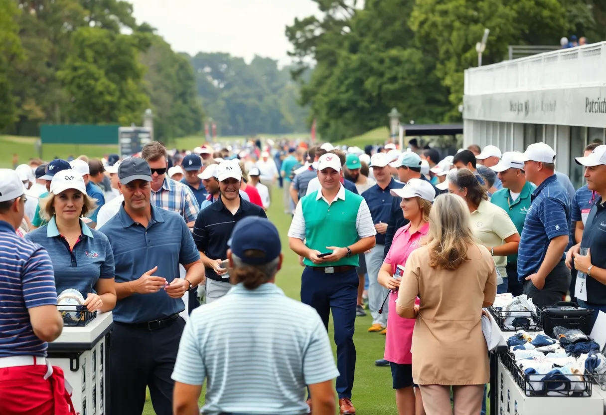 Staff working at the Masters Tournament