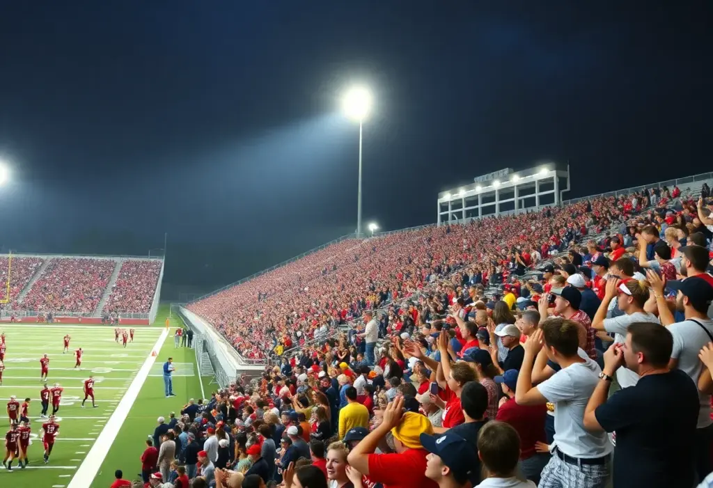 High school football game between Midland Valley Mustangs and Aiken Hornets