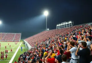 High school football game between Midland Valley Mustangs and Aiken Hornets