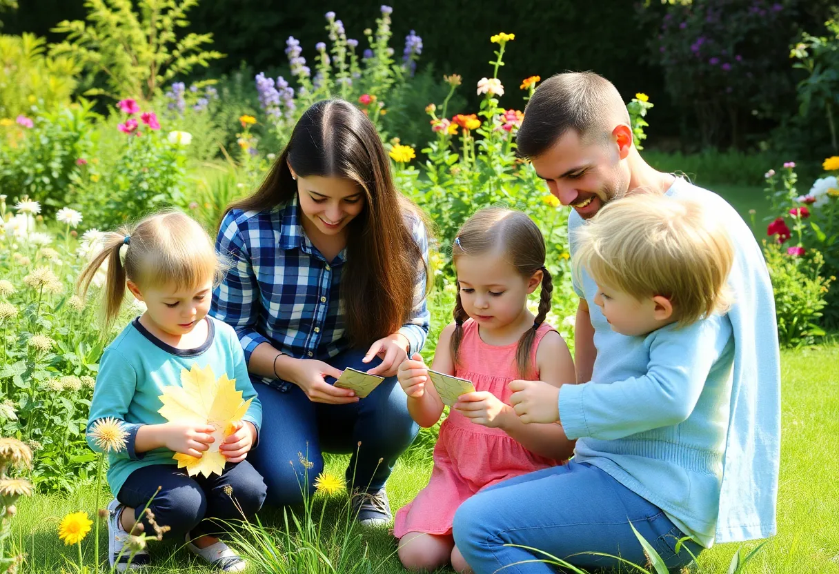 Families participating in outdoor activities at the Nature Rocks event in Aiken SC.