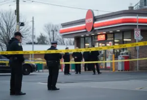 Police responding to a shooting incident at a convenience store in North Augusta