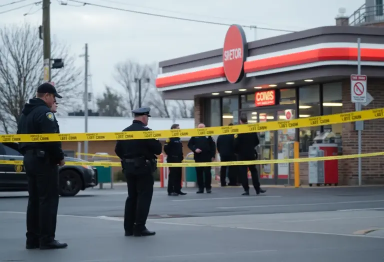 Police responding to a shooting incident at a convenience store in North Augusta