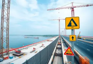 Construction site of Old Vaucluse Bridge Replacement