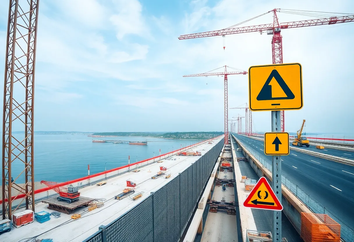 Construction site of Old Vaucluse Bridge Replacement