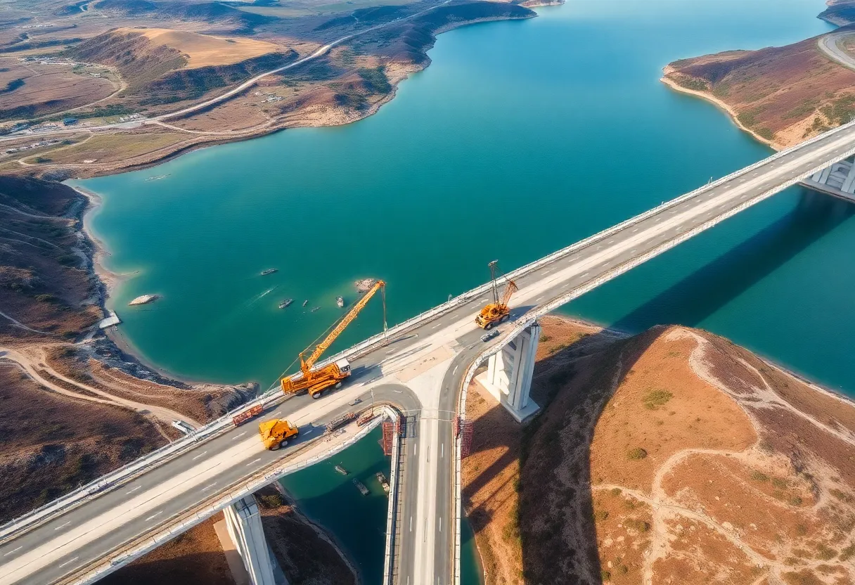 Construction site of a bridge replacement