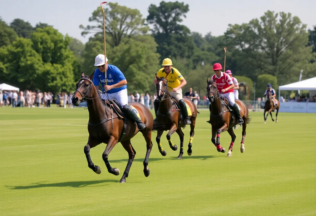 Polo match at the Ponies & Pearls charity event