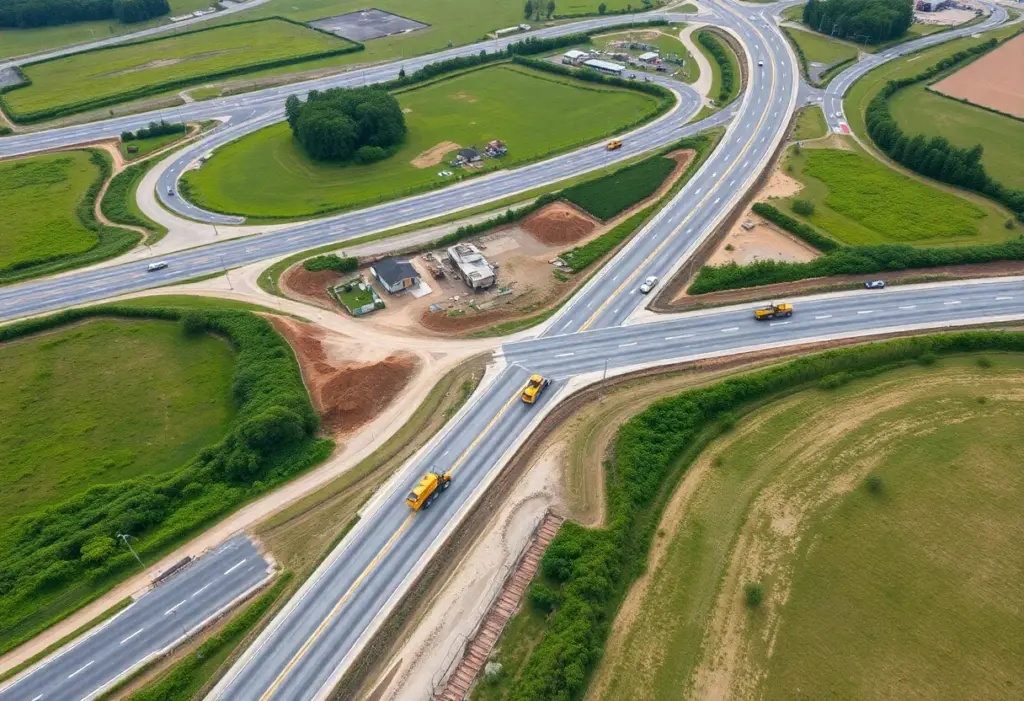 Construction site of the Powderhouse Road Connector in Aiken, S.C.
