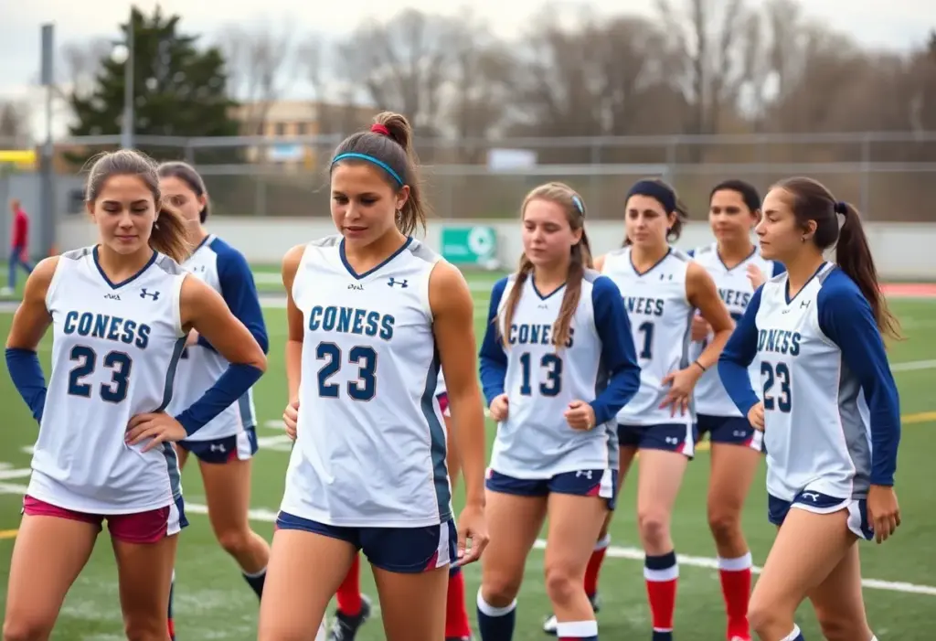 High school athletes from Reidsville High School showing teamwork