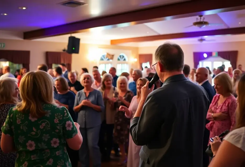 Community members gathered for a benefit concert at Houndslake Country Club.