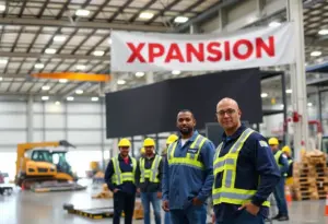 Construction site of Rolls-Royce expansion in Graniteville