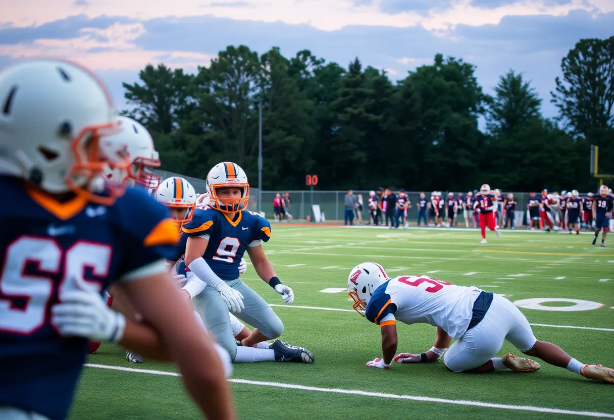 South Aiken T-Breds football team playing against Gilbert