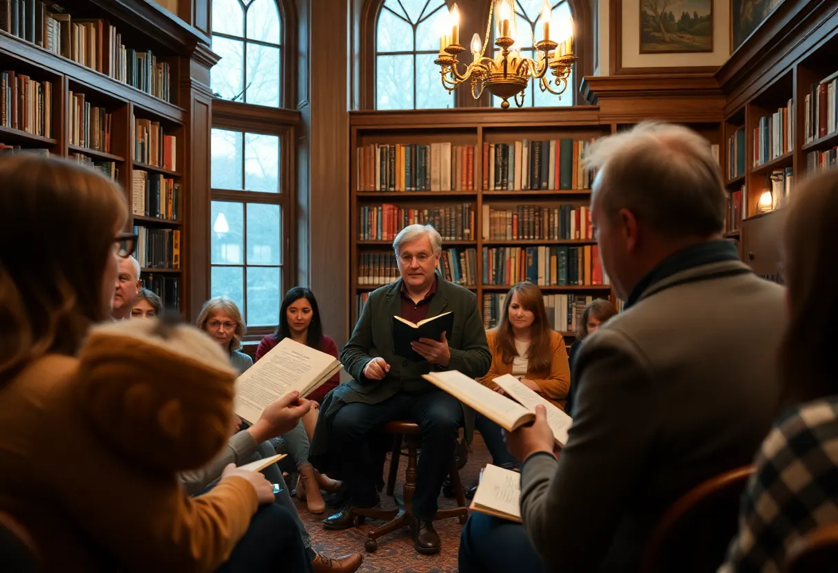 Author Tom Cooper during reading at USC Aiken