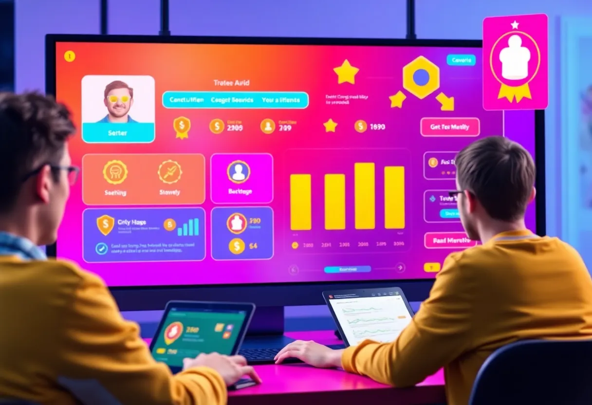 Gamification elements in a digital marketing strategy