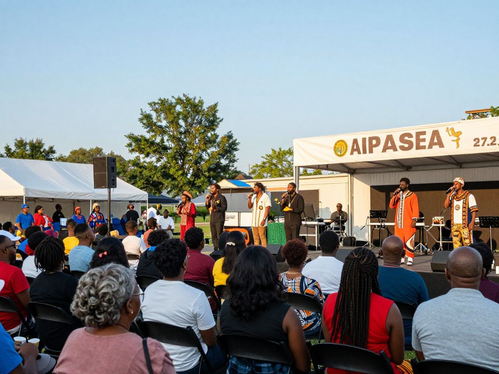 Community members enjoying the Black History concert in Aiken