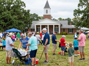 People participating in community events in Aiken, SC
