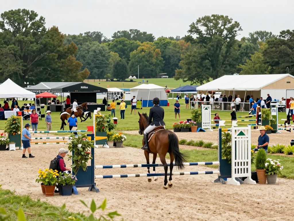 Community events in Aiken, South Carolina including equestrian competitions and community gatherings.
