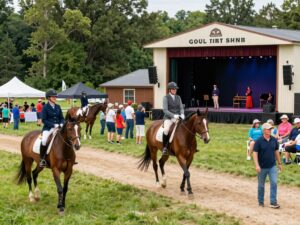 Community members engaging in Aiken's local events