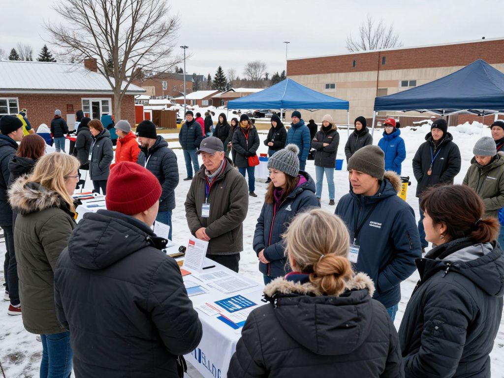 Aiken County community members discussing ice storm preparations