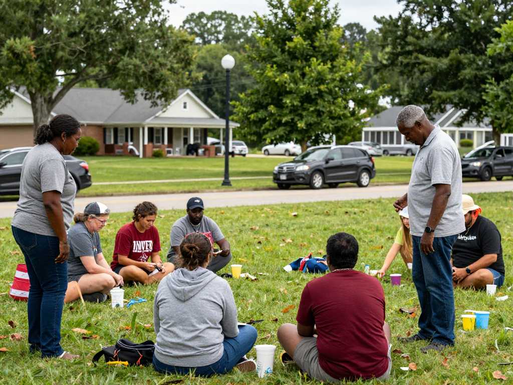 Community members of Aiken County gathering in support after recent shooting incident.