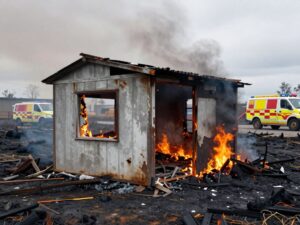 Shed destroyed by fire in Aiken County