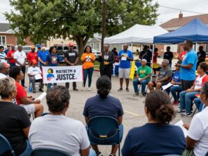 Community members participating in MLK Jr. celebration events in Aiken.