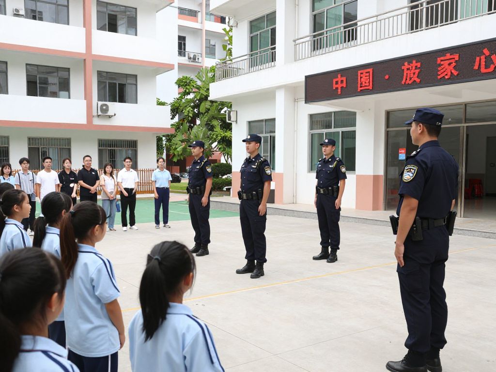 School safety drill with law enforcement presence at J.D. Lever Elementary.