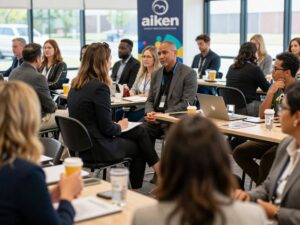 Entrepreneurs at an Aiken SCORE mentoring event