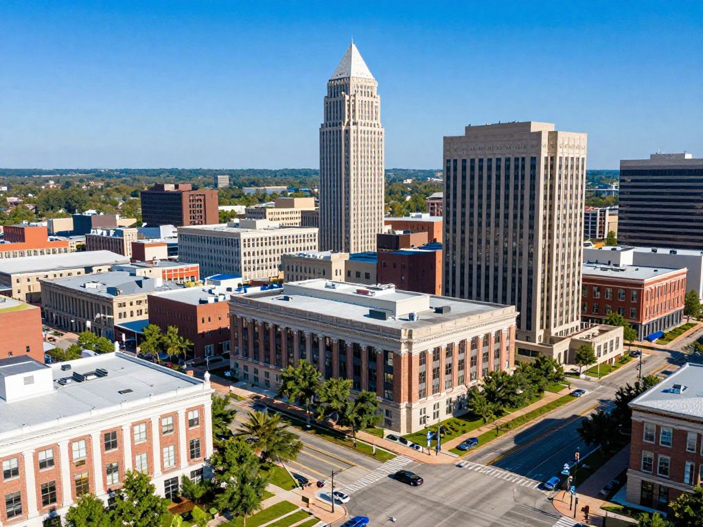 Cityscape of Aiken SC representing financial growth