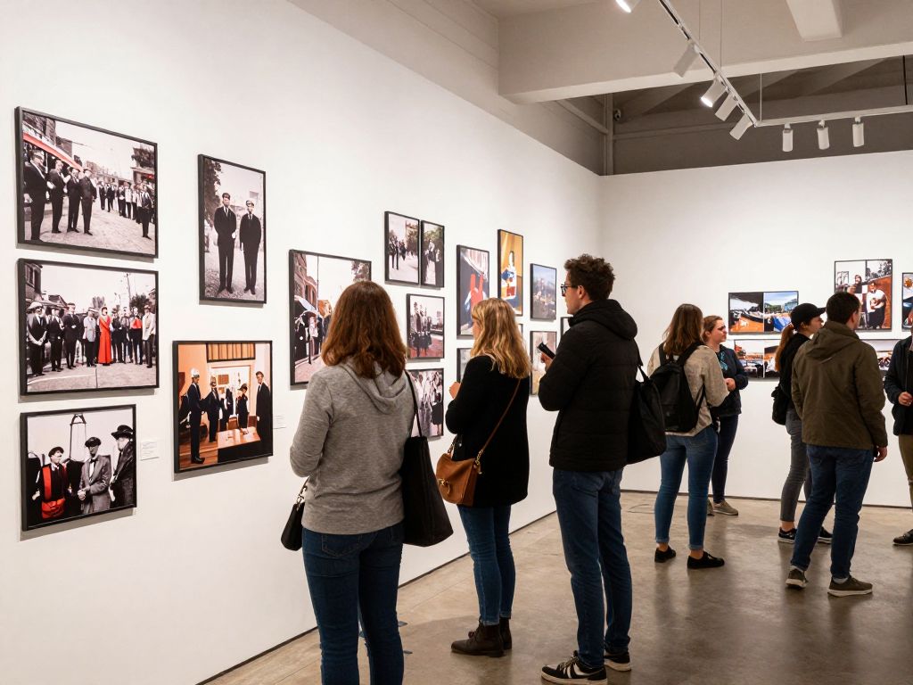 Guests attending the Cecil J. Williams Photography Exhibit in Aiken.