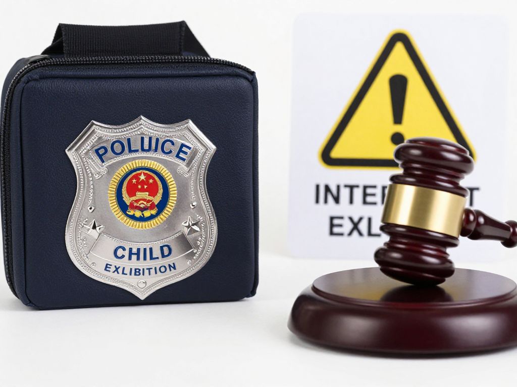 Graphic depiction of law enforcement combating child exploitation