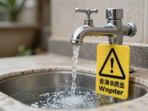 A faucet with boiling water indicating a boil water advisory for Clarks Hill residents