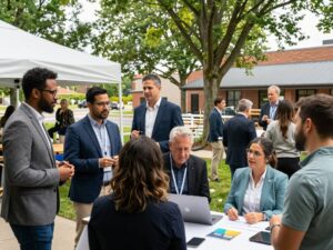 Entrepreneurs collaborating in Columbia County