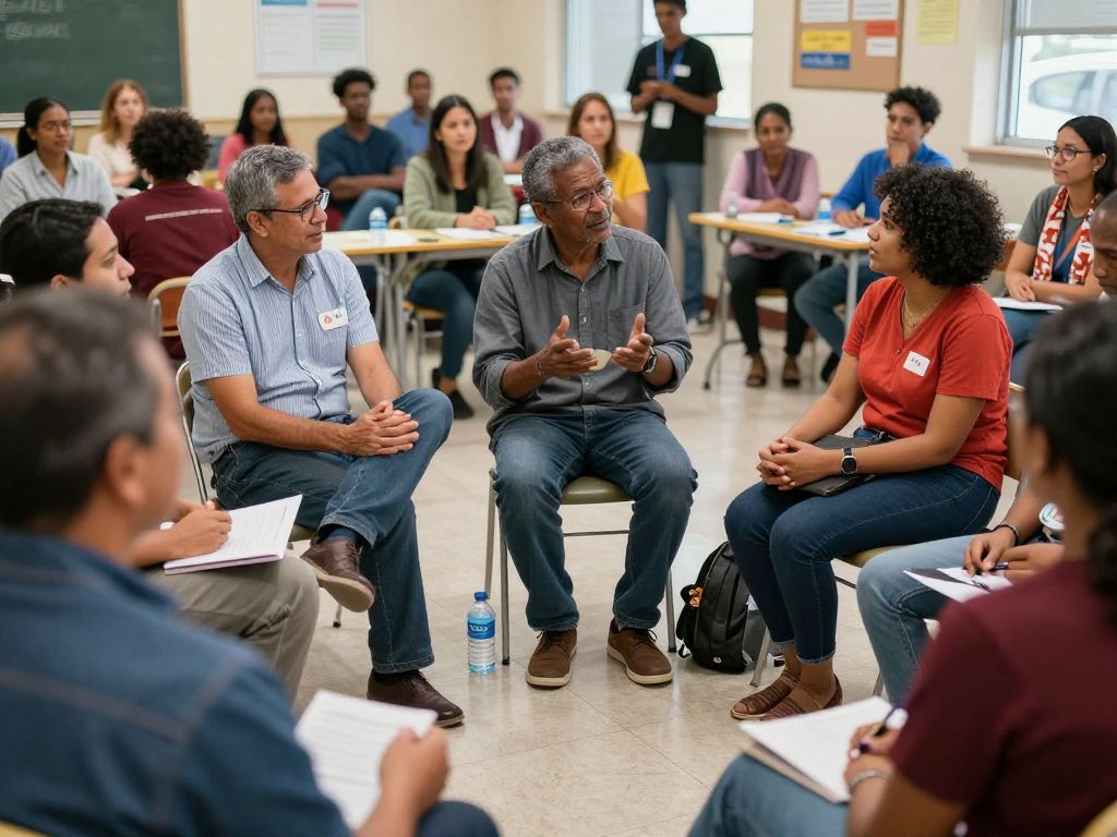 A lively community meeting in Aiken SC