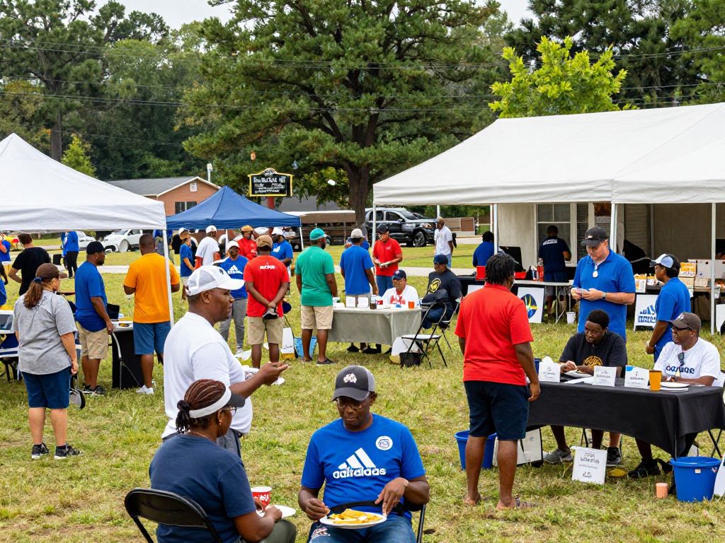 Residents and local businesses participate in community events in Aiken SC.