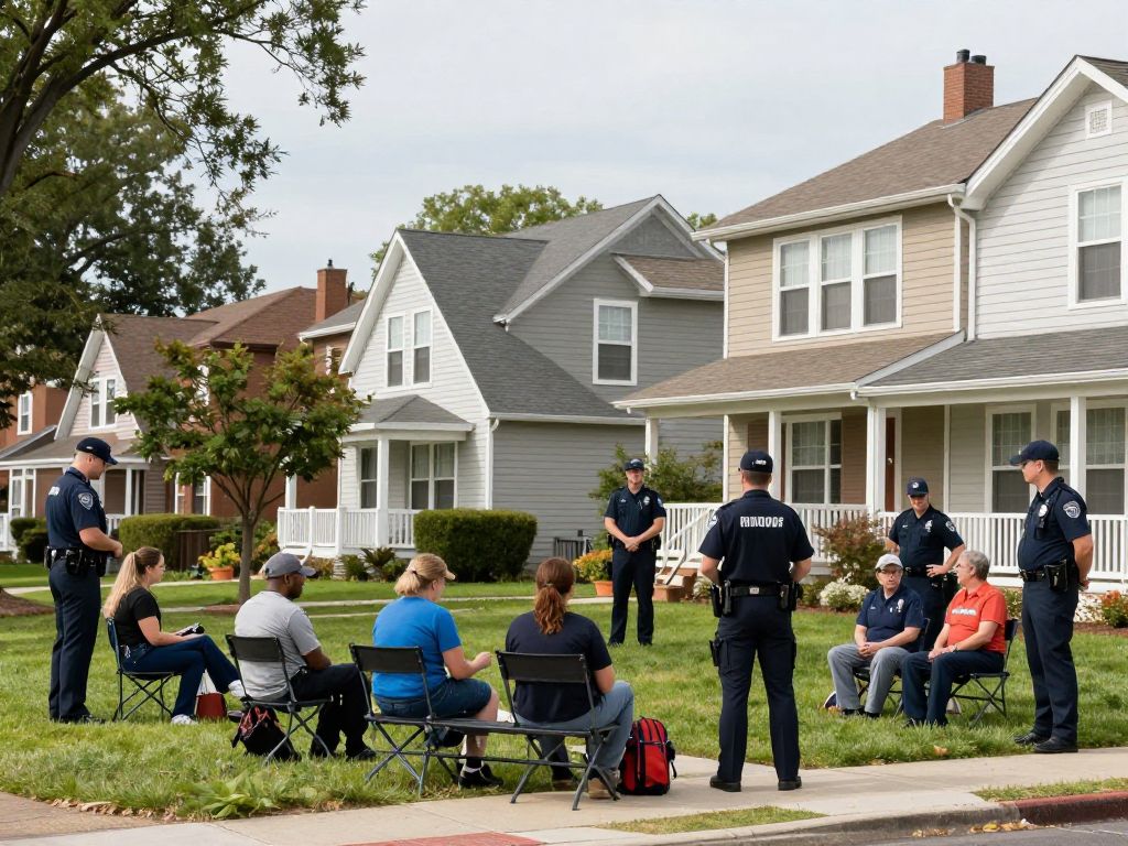 A community gathering focused on neighborhood safety initiatives