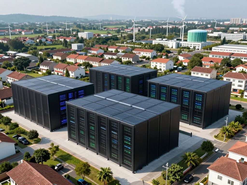 A data center alongside a residential area in South Carolina