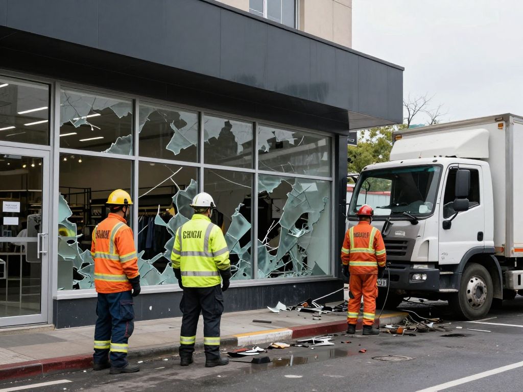 Dollar General store in Tignall with signs of damage after a truck crash
