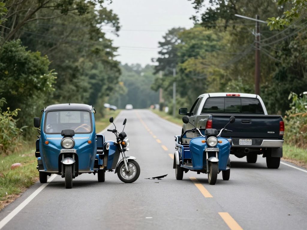 Scene of a fatal collision on a rural road in Aiken County