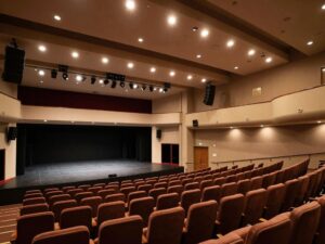 Interior of Judith Simon Butler Theater with seating and stage.