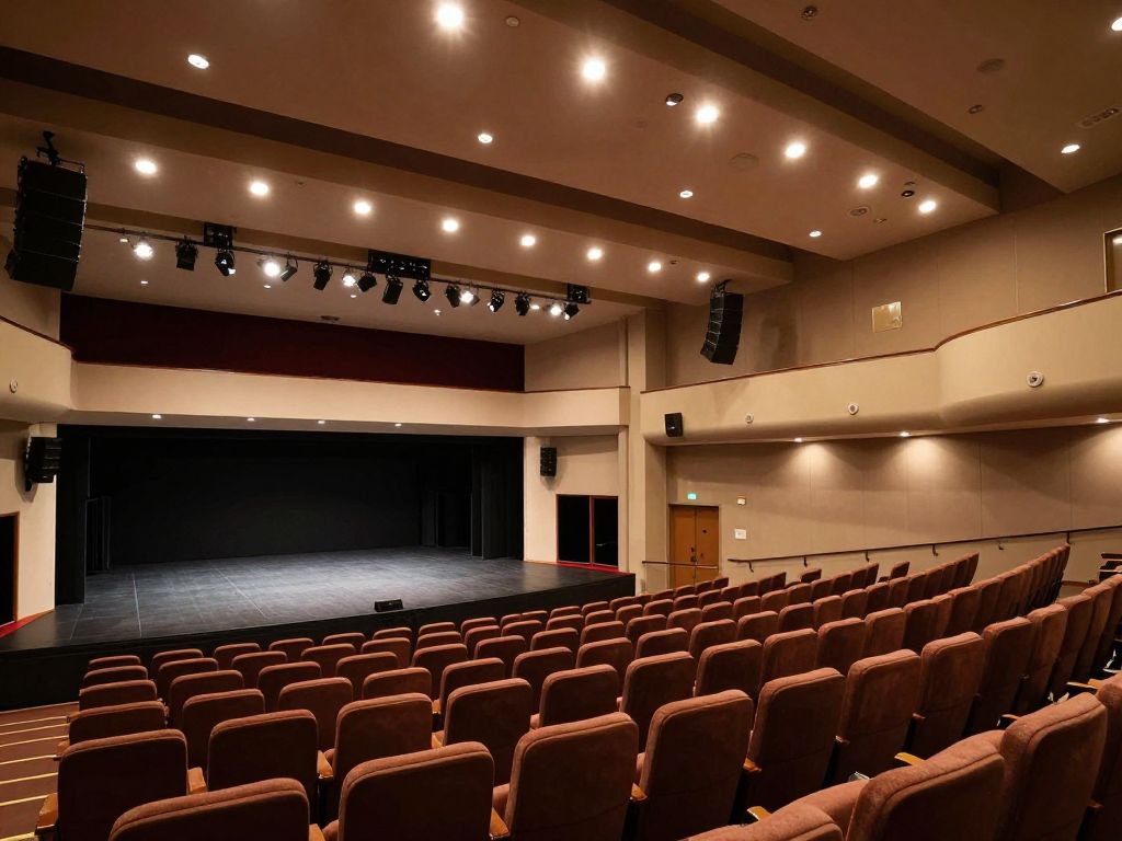 Interior of Judith Simon Butler Theater with seating and stage.