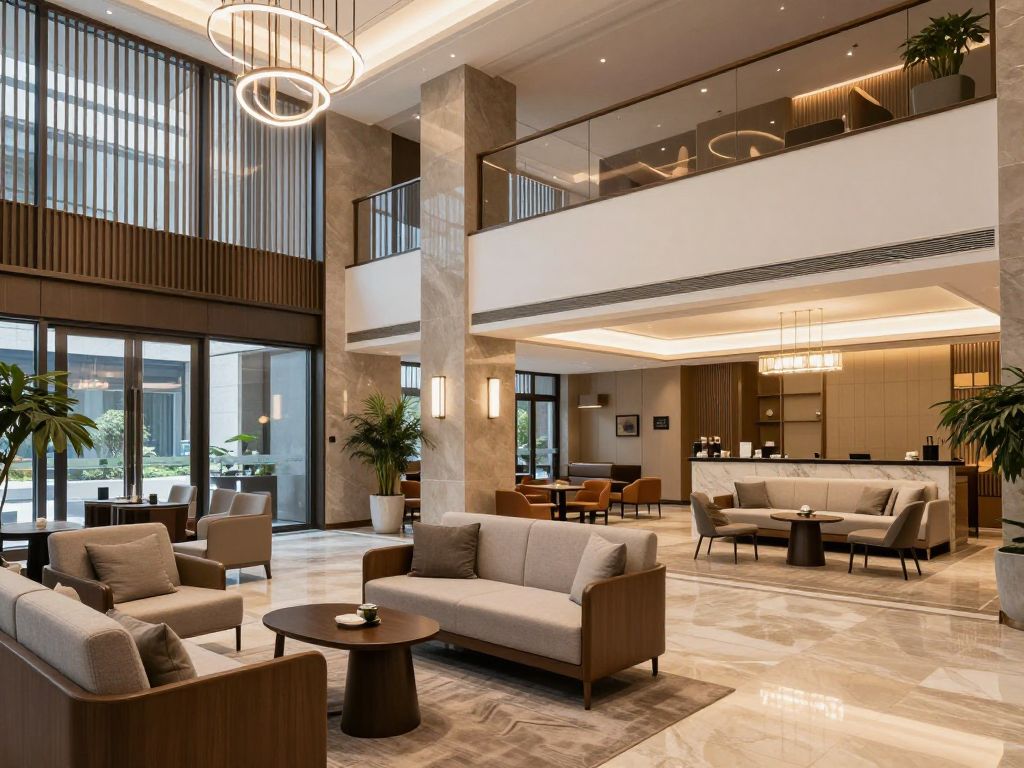 Modern hotel lobby of Oliver Hospitality's new property