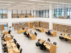 Interior view of the Aiken County Public Library's north wing after refurbishment