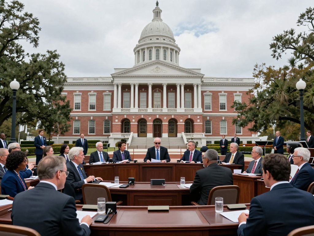 Lawmakers discussing tax reforms in South Carolina Statehouse
