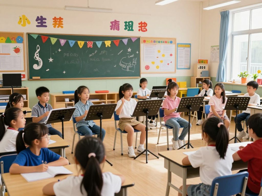 Students enjoying a musical performance by Sybarite5 at North Aiken Elementary School.